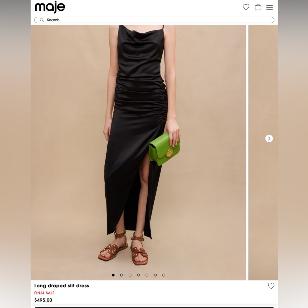 Maje Elegant Black Asymmetrical Dress